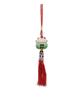 Feng Shui Maneki Neko Şans Kedisi Yeşil No.4