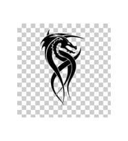 Ejderha Yakıt Depo Kapağı Oto Sticker Siyah 15*10 Cm