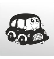 Folyo Sticker Tatlı Araba 70cm Uzunluk (Karışık)