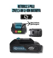 5 Pilli Li-ion Batarya 21V/1.5AH Mavi