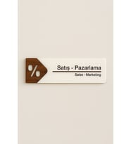 Lucena Satış - Pazarlama Ofis Oda Kapı İsimliği Yönlendirme Tabelası Levhası Kişiselleştirilebilir