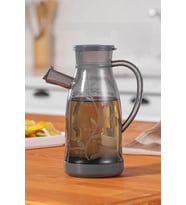 Yağlık Sirkelik Şeffaf Sosluk 700ml, BPA İçermez, Bulaşık Makinesine Uygun, Gıdayla Temas Uygun yağdanlık, Kapaklı Ağız, 22.5cm Yükseklik (1, ŞEFFAF)
