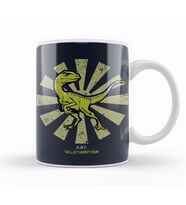 Velociraptor Retro Japanese Kupa Bardak Porselen
