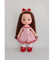 Pembiş Fatoş Bebek Amigurumi Organik Oyuncak