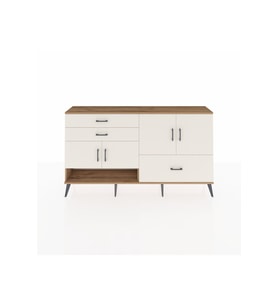 Arges Konsol 3 Raflı 3 Çekmeceli 4 Kapaklı 176x30x99 Çam-Aytaşı