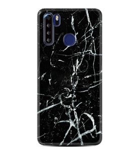 Reeder P13 Blue Max Kılıf Desenli Silikon Black Marble 3