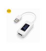 Dijital LED Göstergeli USB Voltmetre Ampermetre Test Cihazı, Akım ve Voltaj Ölçüm
