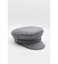 Erkek Driver Kasket Flat Cap Kaptan Şapkası - Gri