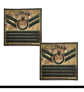 Uzman Çavuş 4 Kademe Kamuflaj Rütbe 9cmx9cm (Kara Kuvvetleri)