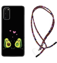 Samsung A02S A03S A10 A12 A13 A21S A22 Kılıf Boyun Asklı Rasta Silikon Aşık Avokadolar 1642