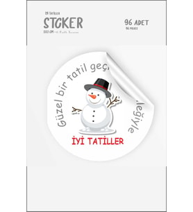 İyi tatiller Öğretmen Motivasyon Etiketi 3x3 cm 96 adet