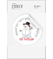 İyi tatiller Öğretmen Motivasyon Etiketi 3x3 cm 96 adet