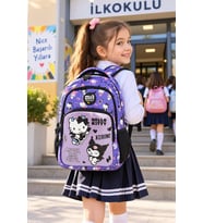 Okul Sırt Çantası Hello Kitty Friends 3 Bölmeli Ortopedik Cepli 40x30x12cm