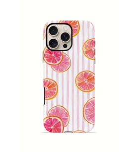 iPhone 16 Pro Max Vorian Çift Katmanlı MagSafe Kılıf Pink Grapefruit Garden