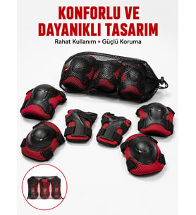 Kaykay Paten Scooter Bisiklet Koruyucu Ekipman Seti Darbe Emici Koruma