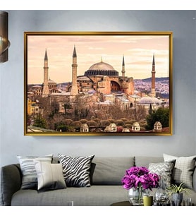 Altın Çerçeveli dekoratif tablo a1696 (Gold)