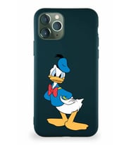 Apple iPhone 11 Pro Soft Premier Kapak Donald Duck-D Tasarımlı Silikon Kılıf - Yeşil (Şeffaf)
