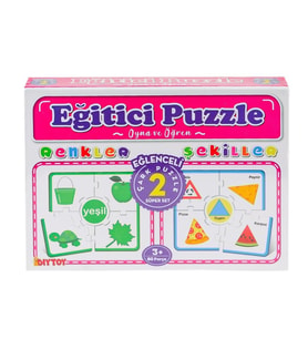7194 Çark Puzzle Renkler Şekiller -