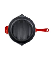 Lava Demir Döküm Yuvarlak 28 cm Izgara Tavası Kırmızı