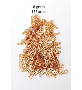 Oya Abiye Bileklik Kolye Pleksi Metalik Plastik Pul Altın Renk 8 gram 155 adet - BNC482