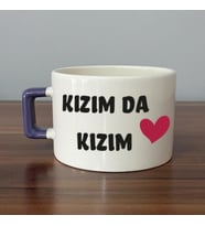 Kızım Da Kızım Baskılı Kadınlar Günü Mor Kulplu C Fincan