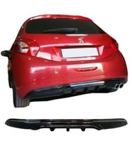 Peugeot 208 Difüzör Parlak Siyah Plastik 2012-2018 Arka-difizör-bodykit-ek-karlık