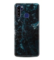 Reeder P13 Blue Max Kılıf Desenli Silikon Blue Mix Mermer