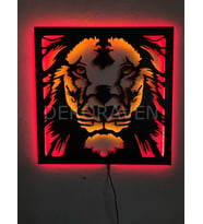 Aslan Led Işıklı Tablo