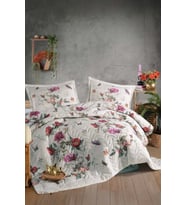 Clasy Ranforce %100 Pamuk Çift Kişilik Dört Mevsim Set Nerina V1 Adaçayı