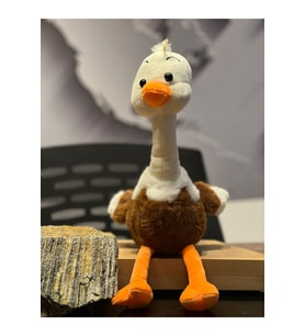 Küçük Kahverengi Deve Kuşu Peluş 40cM (Çok Renkli)