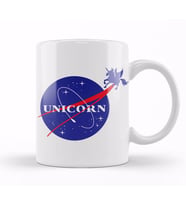 Flying NASA Unicorn Kupa Bardak Porselen
