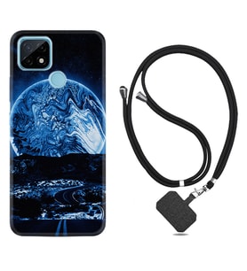 Realme C11 C21 C21Y C25Y C11 2021 Kılıf Boyun Askılı Silikon Mavi Gece 1605
