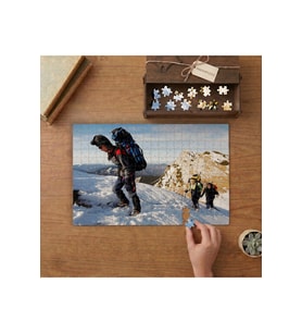 Dağcılar- Tırmanış Sporu Tasarımı 240 parça Ahşap Puzzle Ahşap Kutuda MP00311