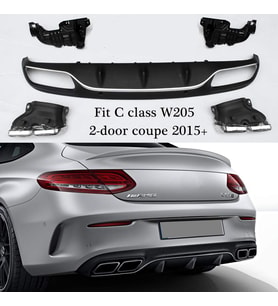 Mercedes W205 Coupe C63 Arka Tampon Difüzörü Amg