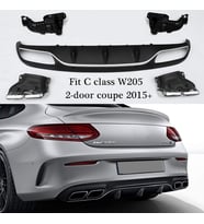 Mercedes W205 Coupe C63 Arka Tampon Difüzörü Amg