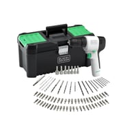 Black+Decker REVDD12ASTB Reviva 12 V Akülü Matkap + 80 Parça Aksesuar Seti
