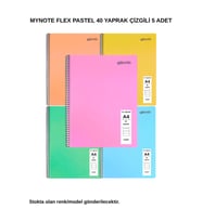 FLEX PASTEL DEFTER A4 40 YAPRAK ÇİZGİLİ 5 ADET