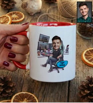 Kişiye Özel Karikatürlü Gamer Arkadaşa Hediye Kupa Bardak Doğum Günü Hediyesi