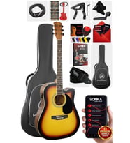Maxword MCG-750SB Yüksek Kaliteli Ağaç Ekolayzerli Elektro Akustik Gitar Full Set