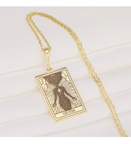 Tasarım The Star Tarot Kolye 925K Gümüş (Gold)