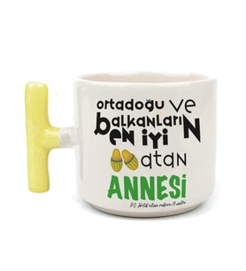 Ortadoğu ve Balkanları  En iyi Baskılı Sarı Kulplu T Kupa