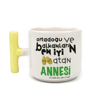 Ortadoğu ve Balkanları  En iyi Baskılı Sarı Kulplu T Kupa