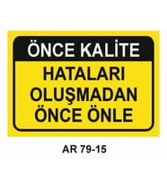 İŞ GÜVENLİĞİ UYARI LEVHASI 1 ADET PVC 21 X 29CM