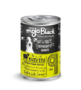 Mojo Black No:9 Tahılsız (400gr) Kuzu Etli Yetişkin Köpek Konservesi 12'Lİ