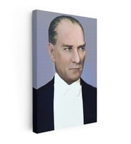 Dikey Kanvas Tablo Atatürk Smokinli Portre Detay Atatürk Tablosu Ev Ofis Duvar Dekoru