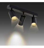 RİOLİGHT MODERN1 SİYAH MUTFAK,SALON,GİYİNME ODASI,CAFELER İÇİN METAL 3LÜ LED SPOT AVİZE(AMPUL DAHİL)