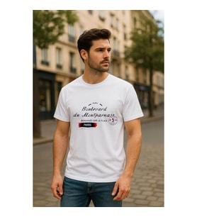Erkek Bisiklet Yaka Baskılı Siyah T-shirt (NAR)