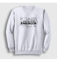 Presmono Unisex Beyaz Trust Me I'm An Engineer Hediye Mühendis Sweatshirt 540362tt (Beyaz)