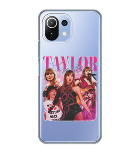 Xiaomi Mi 11 Lite Uyumlu Taylor Swift Desenli Şeffaf Telefon Kılıfı