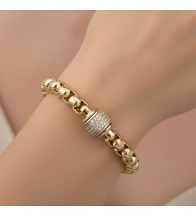 STİL İNCİSİ/XUPING JEWELRY ORTASI YUVARLAK ZİRKON TAŞLI BİLEKLİK